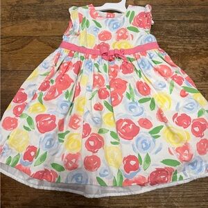 Gymboree Floral Dress Size 2T - Pink, Yellow, Blue Roses - Spring/Easter